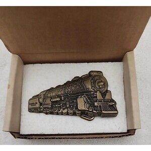 Belt Buckle Santa Fe Locomotive “Madame Queen” Solid Brass Very Rare Vintage